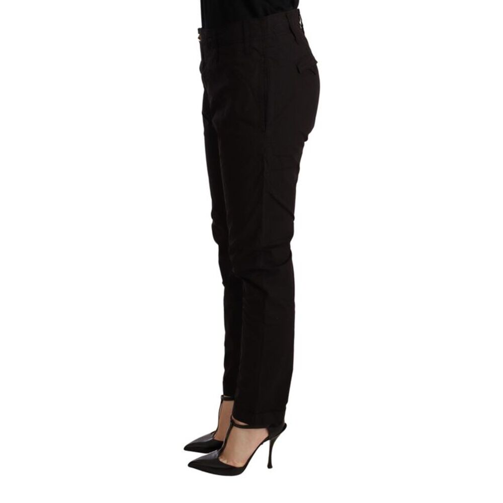 CYCLE Black Mid Waist BAGGY Fit Skinny Women's Trouser